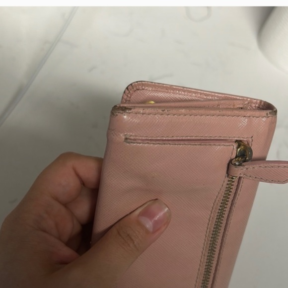 Prada Saffiano Bow Wallet in Pink - Picture 5 of 13